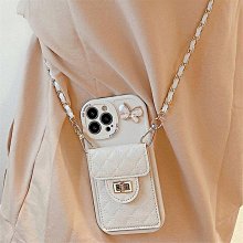 小香風卡包 斜跨掛繩 手機殼 適用於 iPhone 15 14 13 12 11 Pro max 14 手機殼 保護殼 歷史價格詳細信息