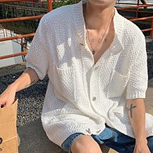 冰絲短袖針織衫男 M-3XL 潮牌新款 素色簡約POLO衫男 休閒緊身冰絲短袖T恤男-至簡原創 歷史價格詳細信息