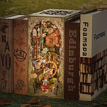 木質立體書立手工diy拼裝立體拼圖創意感應燈書擋書架裝飾擺件 歷史價格詳細信息