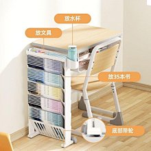 教室桌下書本帶輪可移動小推車收納架置物架桌旁落地多層書架書柜~定金 歷史價格詳細信息
