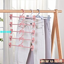 [數家珍家居]服裝店成人古銅色褲架褲掛無痕褲掛子褲夾伸縮防滑褲撐家用夾褲架 歷史價格詳細信息