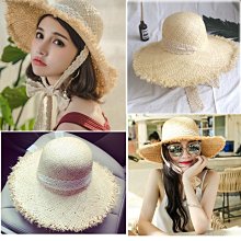 遮陽草帽 綁帶沙灘帽-字母刺繡時尚大簷七夕情人節禮物女帽子6色73eq73[正韓進口][米蘭精品] 歷史價格詳細信息