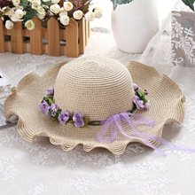 草 帽 防曬遮陽帽-時尚波浪大帽簷優雅女帽子2色73rp10[獨家進口][米蘭精品] 歷史價格詳細信息