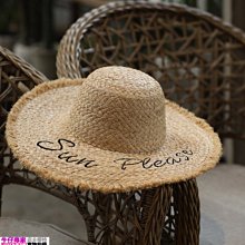 Linda私家衣櫥*韓版潮字母度假旅遊沙灘帽防紫外線大沿草帽遮陽女帽子夏天草編帽 價格比較,價格查詢,歷史價格詳細信息