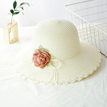 草帽草編遮陽帽-花朵蝴蝶結毛邊大簷女帽子母親節禮物5色73yg18【巴黎精品】 歷史價格詳細信息