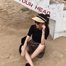 FINDSENSE X 純色編織草帽女夏遮陽帽沙灘帽簡約百搭可折疊遮陽帽子 歷史價格詳細信息