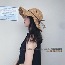 草帽 2023春夏镂空花纹编织毛边宽檐拉菲草爵士巴拿马草帽度假沙滩帽女~熱銷 歷史價格詳細信息