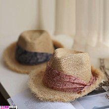 草帽 韩版春夏新款圆环顶多色宽织带遮阳防晒草帽出游度假沙滩网红草帽~熱銷 歷史價格詳細信息