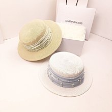 草編平頂禮帽女夏天出游防曬遮陽帽小眾款平頂帽日系穿搭休閑草帽-沐雨家居 歷史價格詳細信息