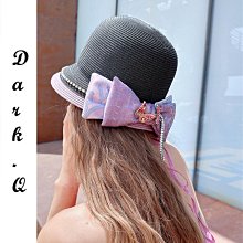 Dark.Q WB 珍珠空頂草帽原創春夏重工小香風釘珠遮陽帽度假草帽織帶優雅拉菲草空頂鴨舌帽寬檐草帽 歷史價格詳細信息