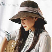 草帽 Lion~理智与情感 优雅蝴蝶结精致麦秆中檐圆顶盆帽草帽遮阳帽~熱銷 歷史價格詳細信息