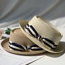 草帽 网红天然草编棕色咖色巴拿马平顶礼帽女夏天遮阳防晒度假沙滩草帽~熱銷 歷史價格詳細信息