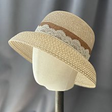 草帽 春夏季法式草帽女盆帽渔夫帽优雅蕾丝复古时尚遮阳防晒度假显脸小~熱銷 歷史價格詳細信息