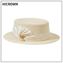草帽 法式优雅复古宝草绿带平顶礼帽女夏天遮阳防晒沙滩度假巴拿马草帽~熱銷 歷史價格詳細信息