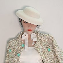 草帽 法式优雅复古宝草绿带平顶礼帽女夏天遮阳防晒沙滩度假巴拿马草帽~熱銷 歷史價格詳細信息