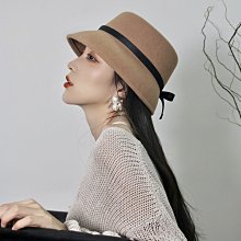 赫本風純羊毛新款氈帽盆帽秋冬法式小香風復古漁夫帽優雅氣質禮帽 歷史價格詳細信息