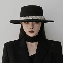 草帽 法式优雅复古宝草绿带平顶礼帽女夏天遮阳防晒沙滩度假巴拿马草帽~熱銷 歷史價格詳細信息