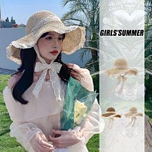 【防晒帽子】遮陽帽草帽女夏季蕾絲綁帶漁夫帽子女海邊沙灘防晒遮臉手工太陽帽-時尚女裝 歷史價格詳細信息