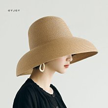 草帽女夏天出游防曬遮陽帽度假沙灘帽赫本風復古禮帽寬沿盆帽 歷史價格詳細信息