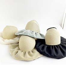 草帽 纯羊毛黑色帽子女秋冬chic渔夫帽日系文艺韩版百搭盆帽平顶毛呢帽~熱銷 歷史價格詳細信息