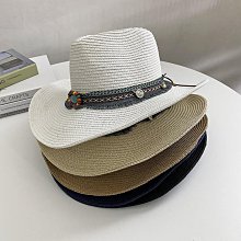 夏天大沿遮陽禮帽休閒牛仔帽戶外草帽潮簷男士沙灘帽 歷史價格詳細信息