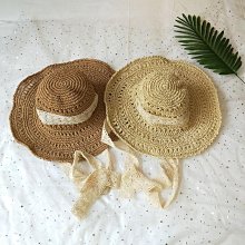 蝴蝶結綁帶遮陽草帽 空頂帽  遮陽帽 韓版時尚百搭女夏季出遊百搭 歷史價格詳細信息