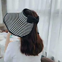 草帽女沙灘大帽檐空頂太陽帽折疊夏季小清新兒童時尚防曬遮陽涼帽-雙喜生活館 歷史價格詳細信息