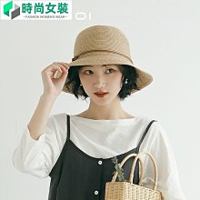 帽子女韓版時尚蝴蝶結沙灘帽可折疊盆帽夏天防曬遮陽草帽ˇ好好精品 歷史價格詳細信息