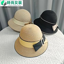 帽子女韓版時尚蝴蝶結沙灘帽可折疊盆帽夏天防曬遮陽草帽ˇ好好精品 歷史價格詳細信息