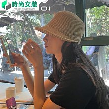 夏季小帽檐草編帽子女休閑文藝風百搭草帽戶外旅游度假卷邊女士帽 歷史價格詳細信息