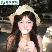 帽子女夏時尚編織摺疊遮陽防曬韓版潮休閒沙灘大帽簷百搭太陽涼草帽 歷史價格詳細信息