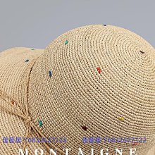 草帽 夏季新款法式大檐遮阳麦秆草帽礼帽女式优雅复古度假海边出游防晒~熱銷 歷史價格詳細信息