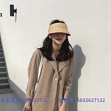 空頂遮陽拉菲草帽女夏沙灘大帽檐日系海邊度假出游小清新草編帽子-佳藝居 歷史價格詳細信息