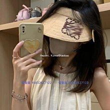 草空頂帽女字母CL凱旋門時尚髮箍帽太陽帽草編草帽女春夏遮陽-時尚女裝 歷史價格詳細信息