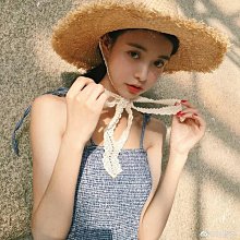 蕾絲拉菲編織平頂草帽子夏季日系毛邊防曬海邊沙灘花邊太陽遮陽帽 歷史價格詳細信息