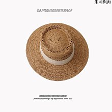 夏季小帽檐草編帽子女休閑文藝風百搭草帽戶外旅游度假卷邊女士帽 歷史價格詳細信息