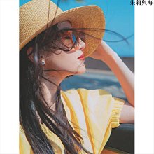 草帽劉亦菲同款草編帽子女春夏新款海邊出游休閑時尚遮陽度假風防曬帽 新品 歷史價格詳細信息