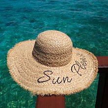 草帽 拉菲草帽子女春夏天沙滩度假手编遮阳帽巴拿马爵士礼帽海边太阳帽~熱銷 歷史價格詳細信息