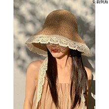 禿頭少女~蝴蝶結拉菲草帽子女夏季可扎馬尾遮陽防曬顯臉小空頂帽-佳藝居 歷史價格詳細信息