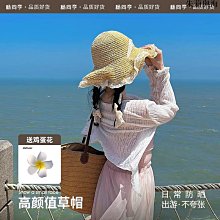 草帽蕾絲邊草編太陽帽子女大帽檐夏季透氣草帽海邊遮全臉遮陽防曬帽子 新品 歷史價格詳細信息
