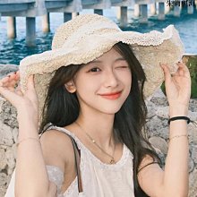 草帽 夏天法式镂空渔夫宽沿天然海草盆帽高端真丝麻复古度假遮阳显脸小~熱銷 歷史價格詳細信息