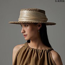 草帽 春夏新款出游手编印花织带镂空大檐爵士礼帽度假沙滩遮阳防晒草帽~熱銷 歷史價格詳細信息
