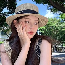 草編平頂禮帽女夏天出游防曬遮陽帽小眾款平頂帽日系穿搭休閑草帽-沐雨家居 歷史價格詳細信息