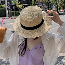 草帽法式草帽女夏新款草編沙灘帽平沿遮陽帽海邊遮臉太陽帽防曬帽子 新品 價格比較,價格查詢,歷史價格詳細信息