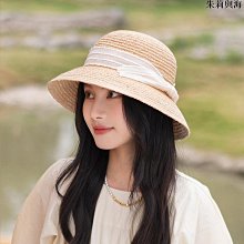 草帽 新款夏天拉菲草小礼帽女平顶草帽小檐平沿手工编织防晒遮阳沙滩帽~熱銷 歷史價格詳細信息