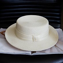 草帽 网红法式平顶宝草草帽女夏天沙滩大帽檐英伦礼帽海边防晒度假帽子~熱銷 歷史價格詳細信息