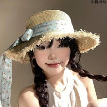 草帽夏季防曬帽子女新款海邊度假沙灘大檐草編漁夫帽遮陽飄帶草帽 新品 歷史價格詳細信息