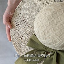 草帽好品質氣質禮帽草帽女特細拉菲草編織平頂帽防曬遮陽帽復古褶皺帶 新品 歷史價格詳細信息