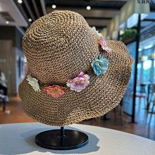 遮陽草帽 海邊出游沙灘帽子女文藝鏤空夏季防曬大檐草帽女毛邊遮陽帽可折疊933 NN041 歷史價格詳細信息