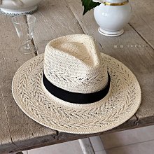 草帽 春夏新款波西米亚风格手编镂空珍珠积木链子拉菲草爵士帽遮阳防晒~熱銷 歷史價格詳細信息
